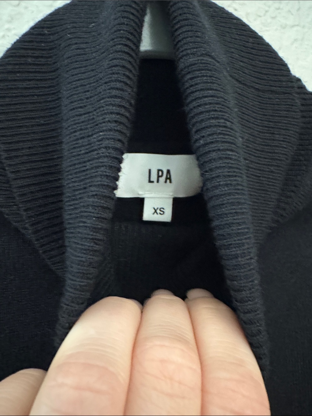 LPA Fallon Black Turtleneck Sweater Mini Dress XS Bell Sleeve - Picture 5 of 6